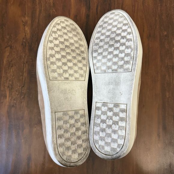 BIRDIES The Swift Classic Shell Suede Slip On Sneaker Beige Tan - Picture 8 of 9